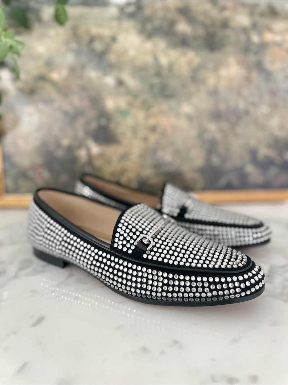 Sam Edelman Loraine Penny Loafer Glitz Size 8 Rhinestone Bedazzled Bling - Picture 3 of 12
